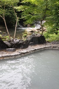 塩原温泉新緑の露天風呂